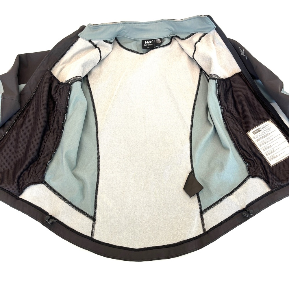 Helly Hansen Soft Shell Full Zip Jacket Gray Blue… - image 5